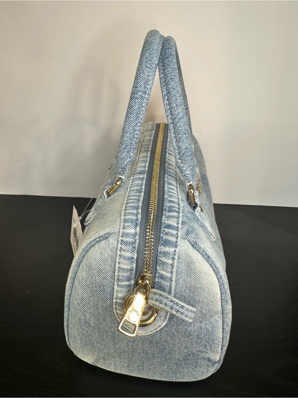 Coach CDY74 Rowan Satchel Bag In Loved Denim WITHOUT Charms New - Picture 3 of 9